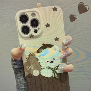 Cute Bear iPhone Case with Stars